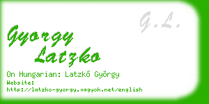 gyorgy latzko business card